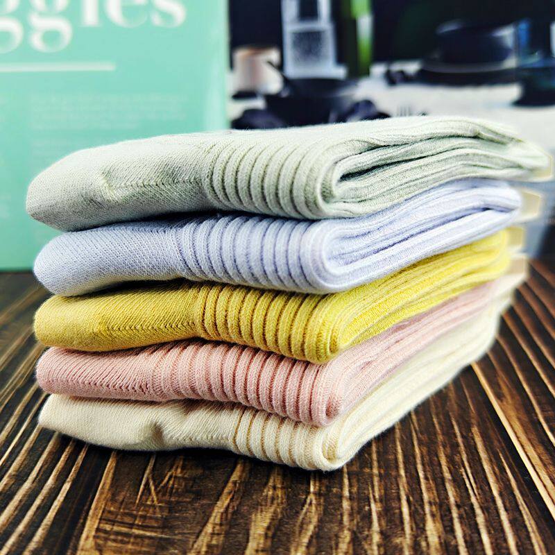 袜子女中筒纯棉春秋全棉女袜黑色防臭秋冬不起球无骨长袜100%棉袜