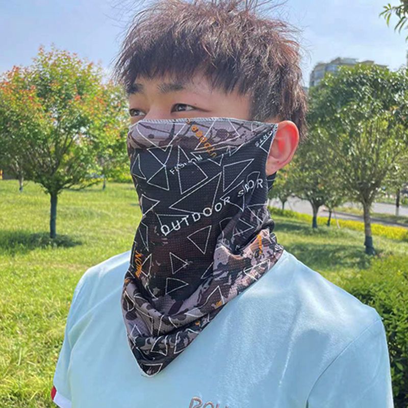 防晒面罩男夏季护颈挂耳脖套户外骑行钓鱼遮阳薄款透气魔术面巾女