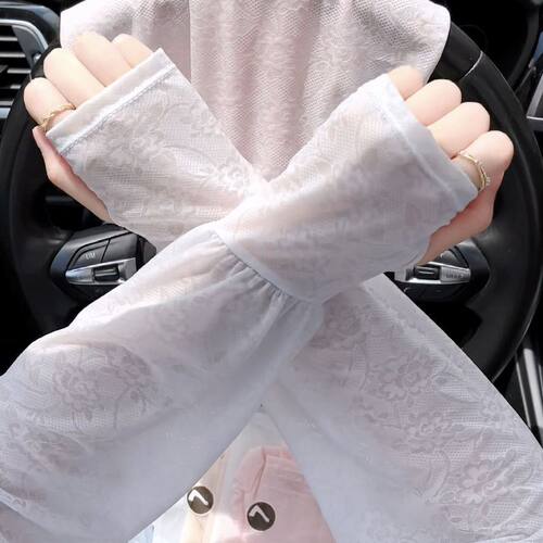 蕾丝防晒袖套运动长裤女夏季薄款运动服运动裤运动长裤袖套