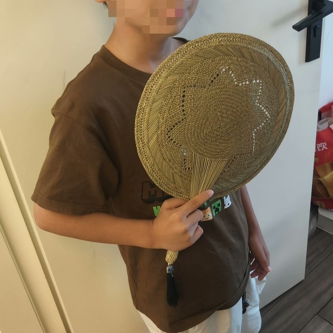 纯手工古风老式蒲扇夏季驱蚊纳凉宝宝草编手摇扇大蒲扇子草编扇子