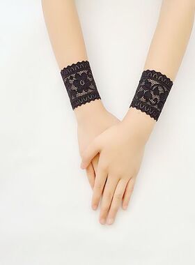 蕾丝护腕女士遮疤遮纹身袖套夏季薄款假袖子防晒手套手腕花边半袖
