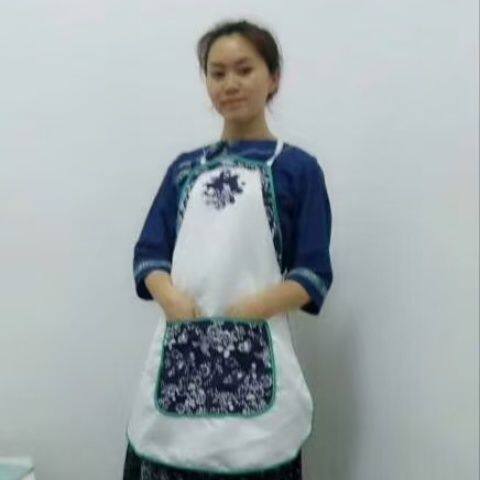 中式花布田园围裙民族酒店服务员围腰餐饮火锅店厨房少数民族马围