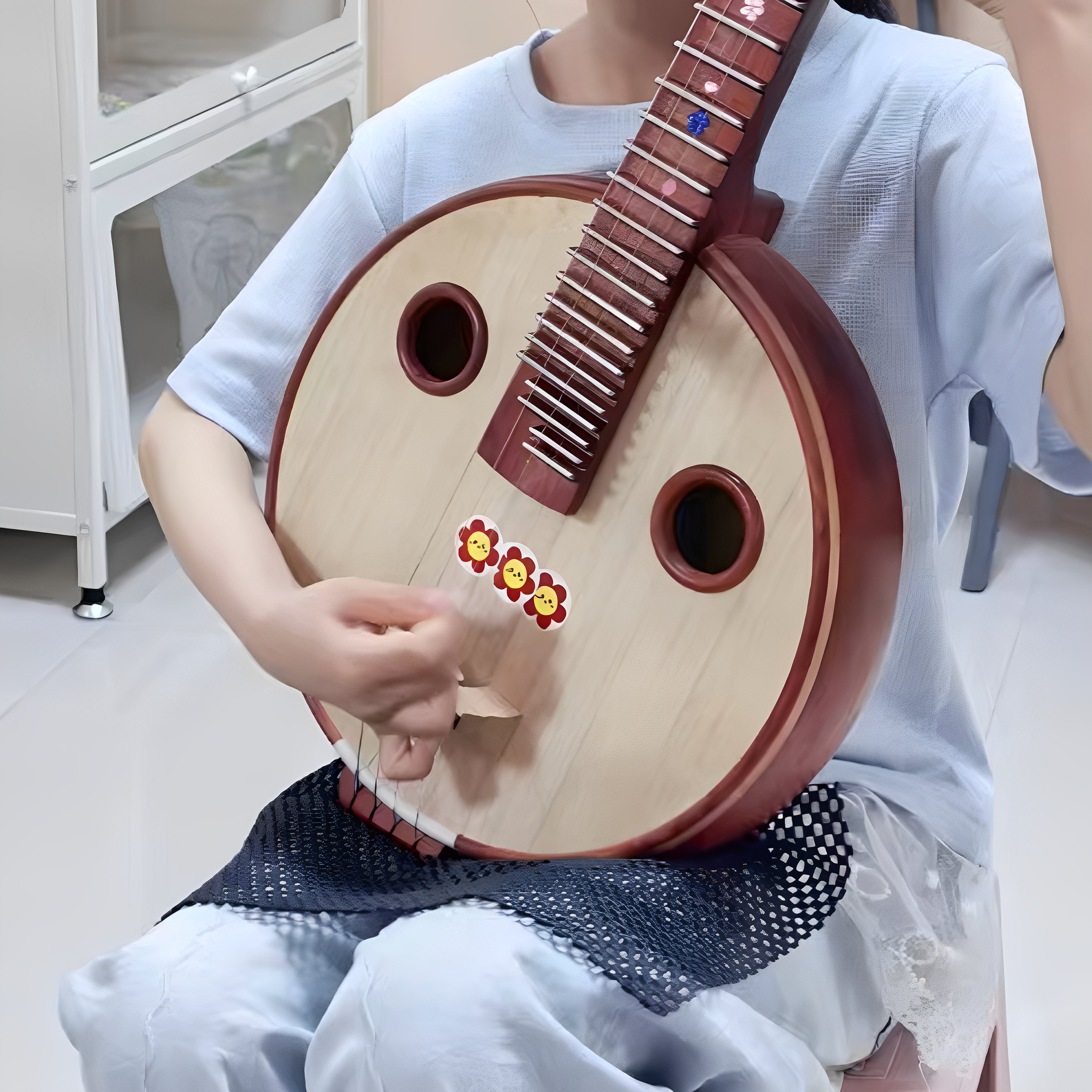 加厚琵琶防滑垫古琴柳琴防滑垫中阮防滑垫腿垫整张舒适普拉提垫子