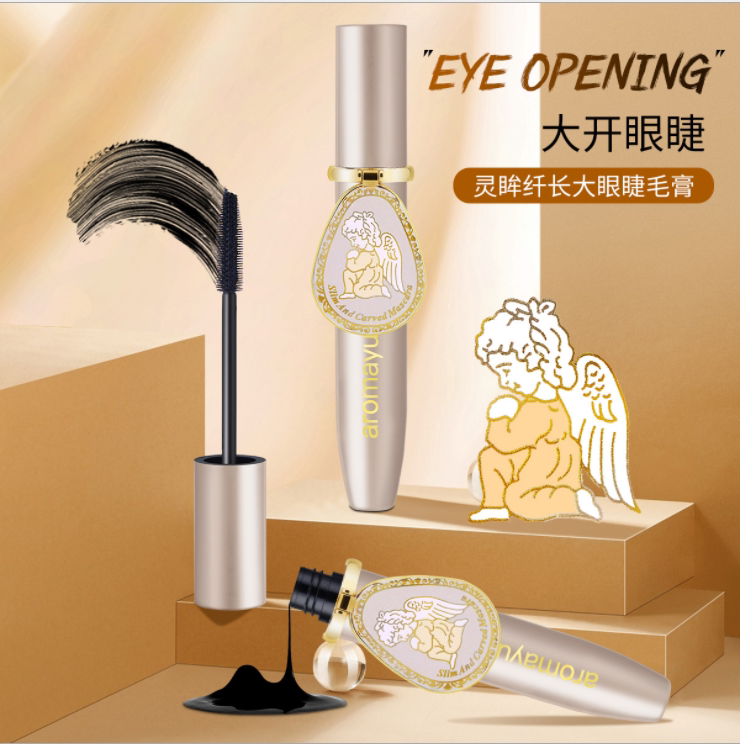亚玛迪带镜子硅胶刷头黑色睫毛膏