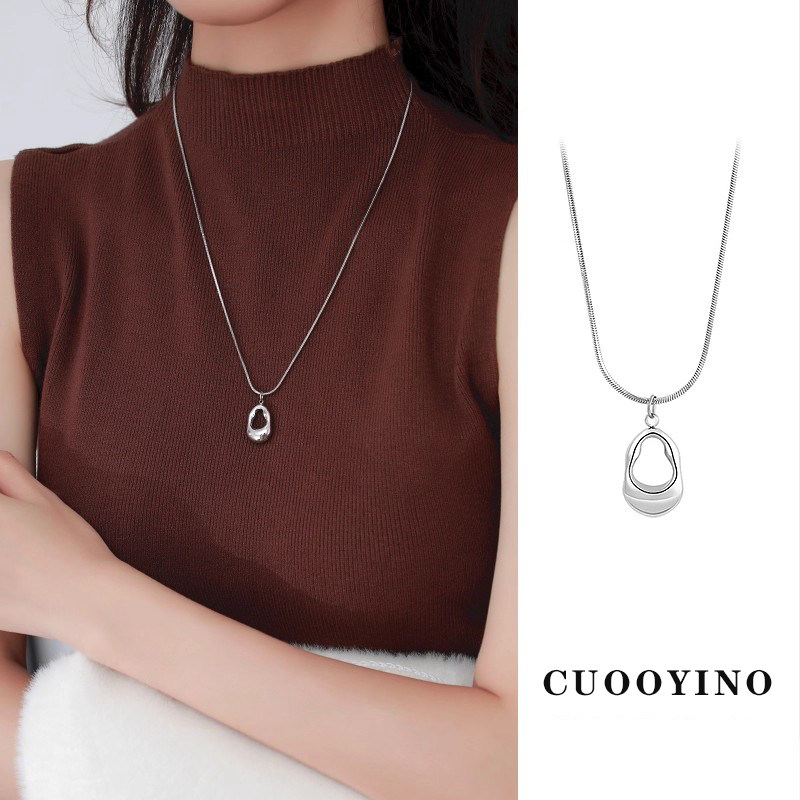 初影镂空水滴项链百搭高级轻奢