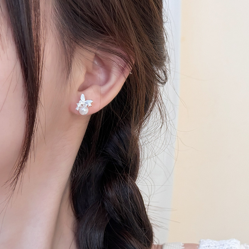 初影蝴蝶翩翩925纯银耳环