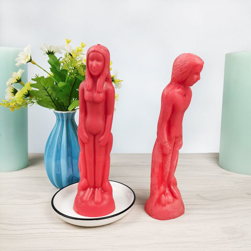 人体蜡烛模具男体女体烛台硅胶模具立体石膏摆件磨具创意定制胶模