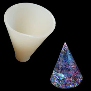 DIY手工滴胶模具锥圆形滴胶水晶金字塔装饰矽胶 透明三角锥形磨具