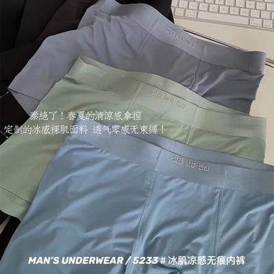 韩系冰肌凉感无痕内裤莫代尔平角