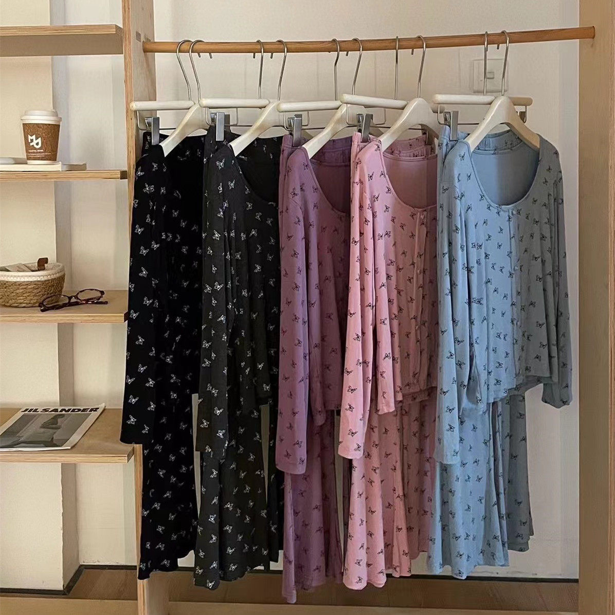 苏喜喜945招财蝴蝶套装家居服女