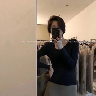 37度恒温黑科技薄款 热能衣女士秋冬保暖上衣百搭圆领显瘦打底秋衣