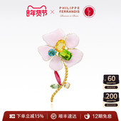 PF菲昂迪斯莫奈粉高定山茶花系列胸针女款 法国进口 高级精致