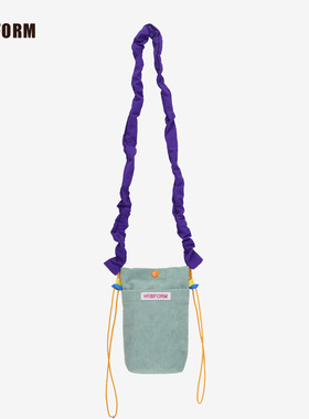 2025冬季新款灯芯绒斜挎手机包撞色百搭褶皱肩带斜挎包小挎包女包