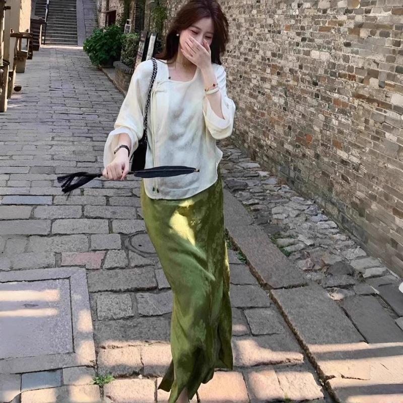 BEBE NOBLE春夏新中式国风禅意醋酸缎面衬衫女高级感气质盘扣上衣