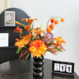 忘野 设计师款手扎花束仿干花仿真花束诧寂风中古风桌面客厅摆件