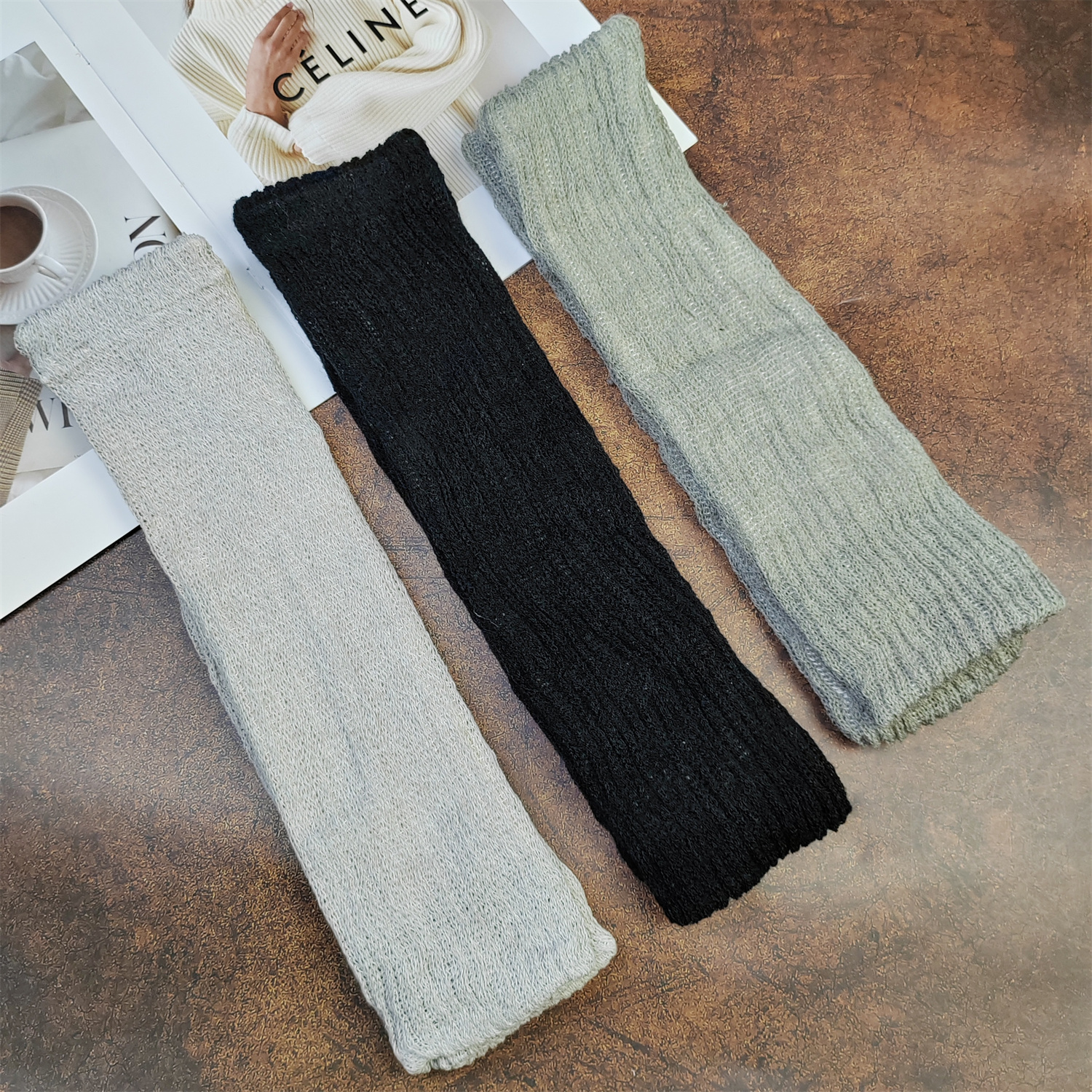 日系JK学院风堆堆袜中筒袜