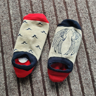 潮袜浅口纯棉男袜子动物图案 隐形袜男个性 卖完无补 四季