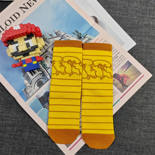 外贸单 男童袜子纯棉吸汗透气可爱中筒袜宝宝儿童袜 春秋薄款