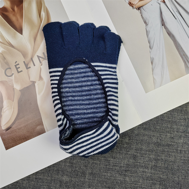 纯棉浅口硅胶防滑五指袜吸汗