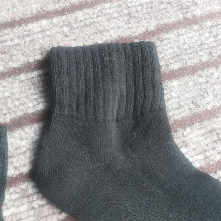 袜子男黑色加厚毛巾底五分筒吸汗