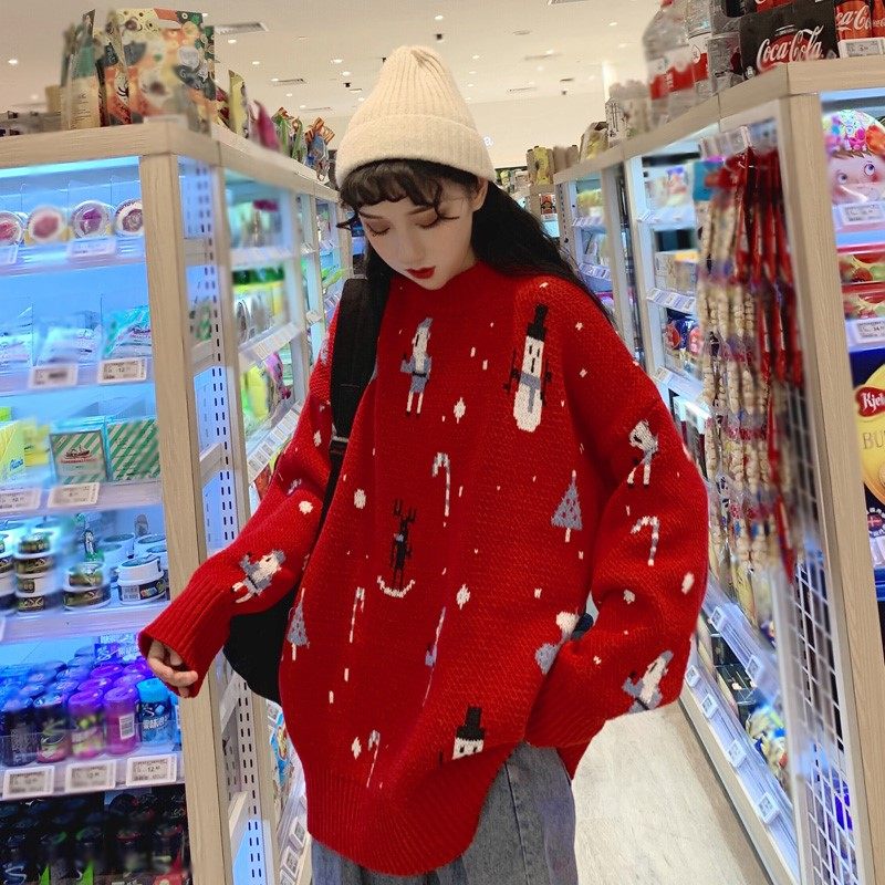 2018冬季女装新款圣诞节学生许愿树针织提花复古风韩版套头毛衣潮|ruв категории Женская одежда, свитер - от Buy2taobao.com для оказания профессиональной услуги покупки агента Taobao