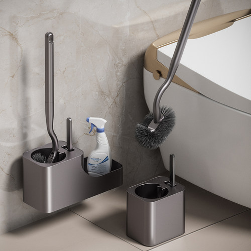 马桶刷无死角家用2025新款高级感带底座置物架壁挂一套洗厕所神器