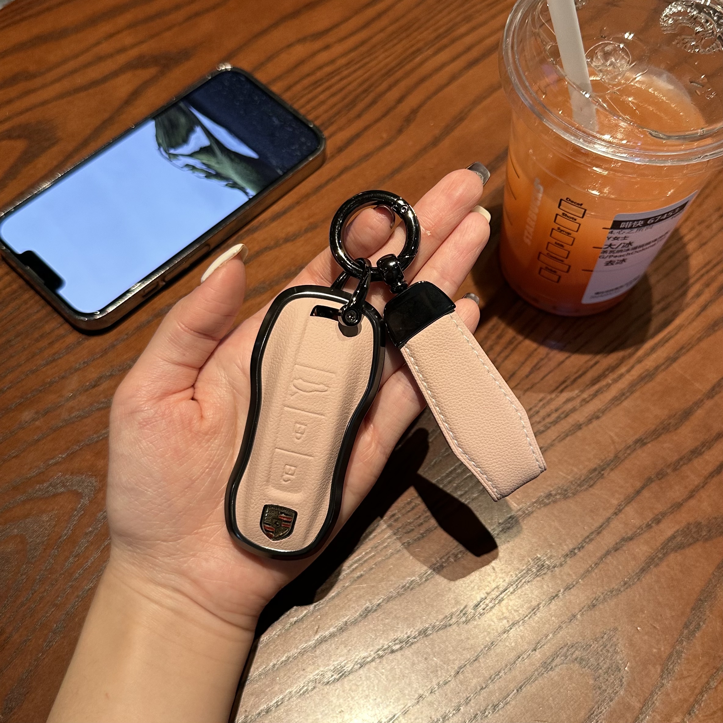 钥匙包牛皮+铝合金BSJ-003简约风