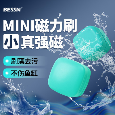 迷你磁力刷刮藻神器贝森双面刮藻