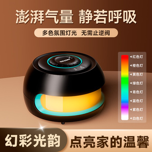 BESSN贝森三级头鱼缸增氧泵家用超静音设计感氛围灯发光打氧气泵