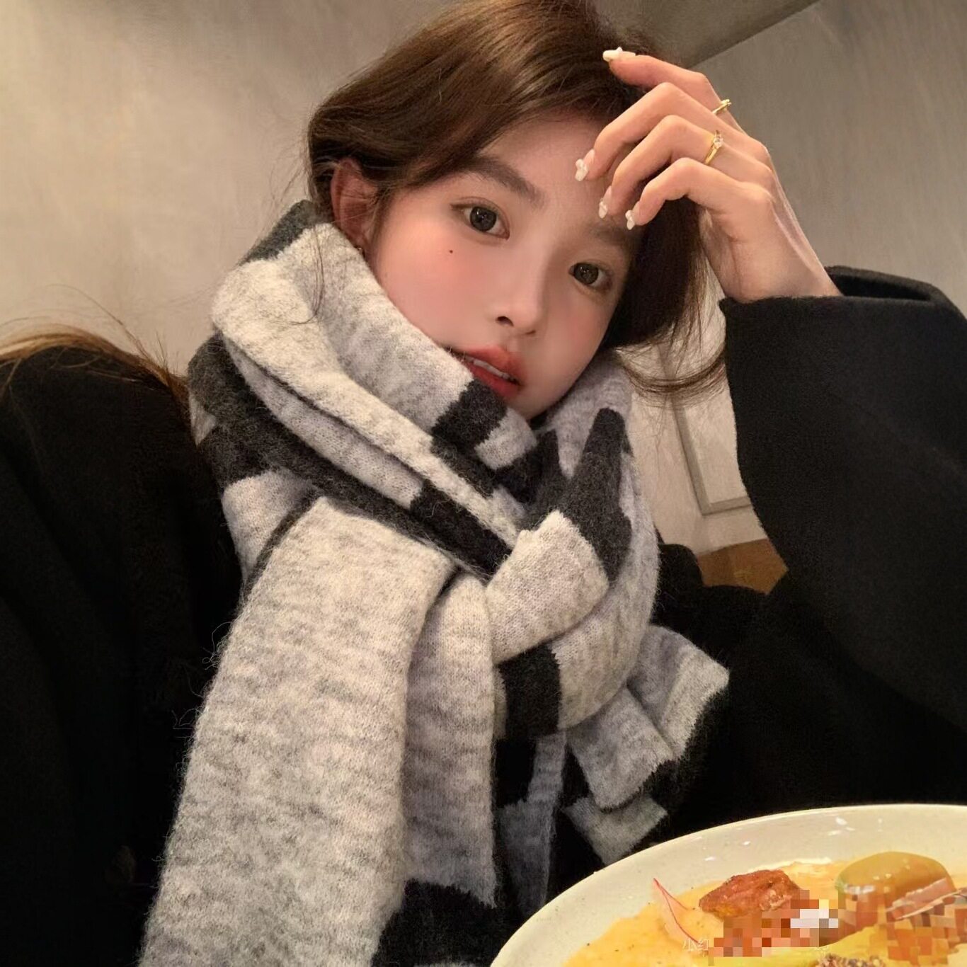 新款韩系字母围巾女冬季保暖披肩氛围感加厚百搭围脖,服饰配件/皮带/帽子/围巾,围巾/丝巾/披肩,淘宝优惠券,粉丝福利购,淘宝优惠卷