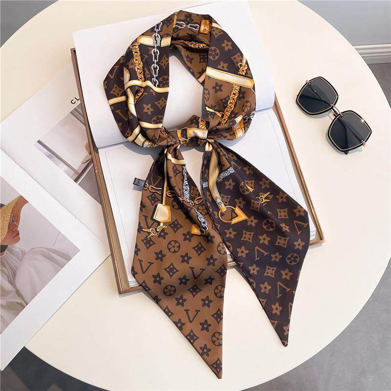 LV&GEDETE 缠包丝巾老花小邮差包配件丝带绑包包手柄保护发带车挂 - 实物图