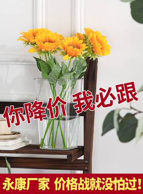 透明亚克力醒花桶家用花店专用深水大号花桶鲜花桶塑料插花桶法式