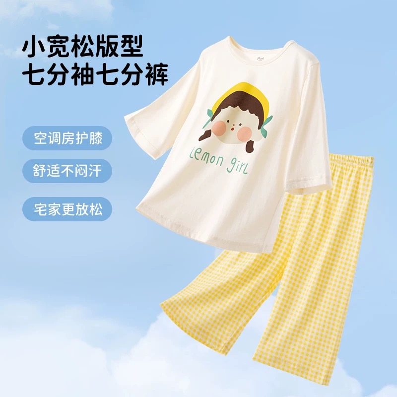 顶瓜瓜纯棉夏季短袖家居服图片