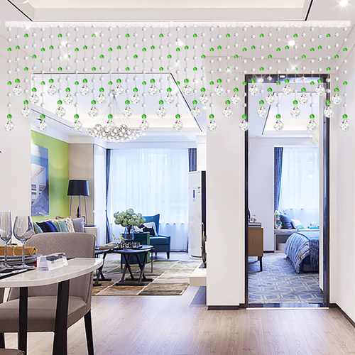 水晶隔断帘客厅玄关装饰