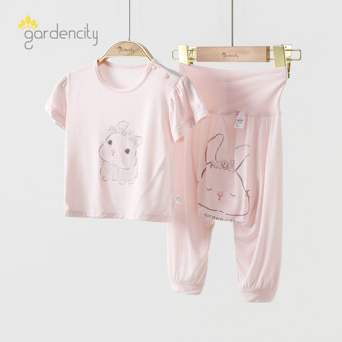 gardencity女宝宝短袖家居服套装