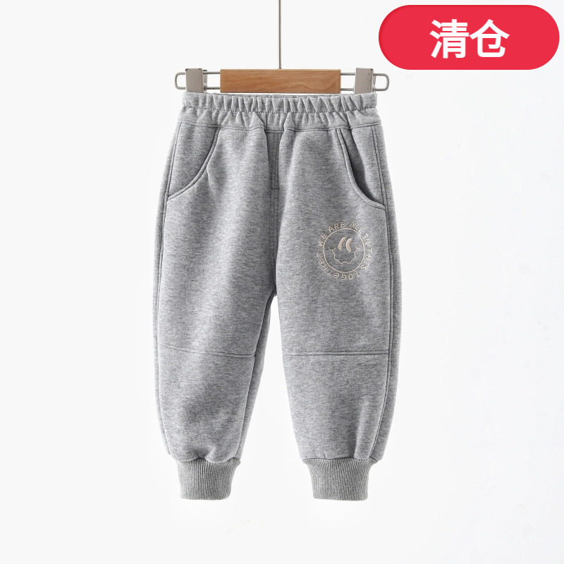 断码清仓 宝宝加绒裤子秋冬季小童加厚一体绒外穿宽松运动裤卫裤,童装/婴儿装/亲子装,裤子,淘宝优惠券,粉丝福利购,淘宝优惠卷