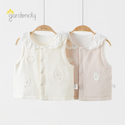 gardencity女宝宝马甲秋冬薄棉