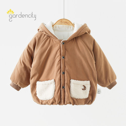 gardencity婴儿连帽外套保暖夹棉