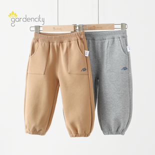 长裤 婴儿休闲裤 束脚裤 保暖单层卡通小帐篷洋气男女宝宝卫裤 秋冬季