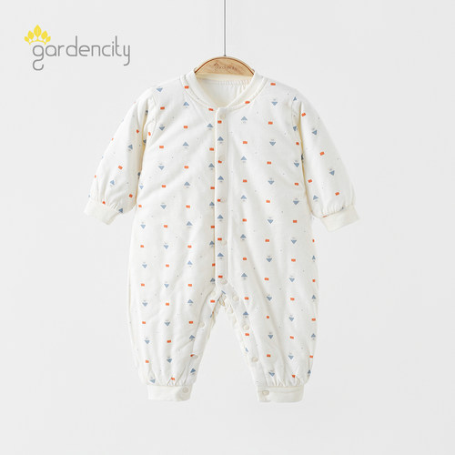 gardencity婴儿连体衣秋冬季夹棉