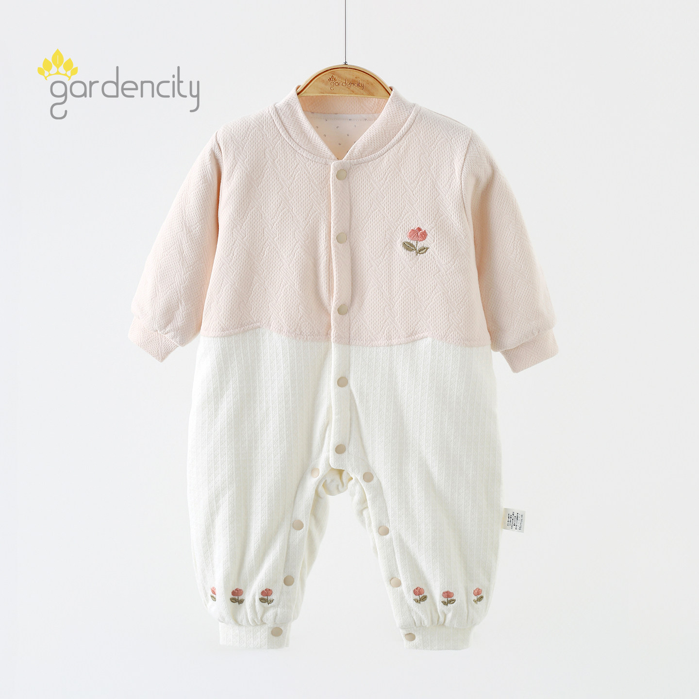 gardencity女宝宝薄棉连体衣秋冬
