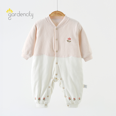 gardencity女宝宝薄棉连体衣秋冬