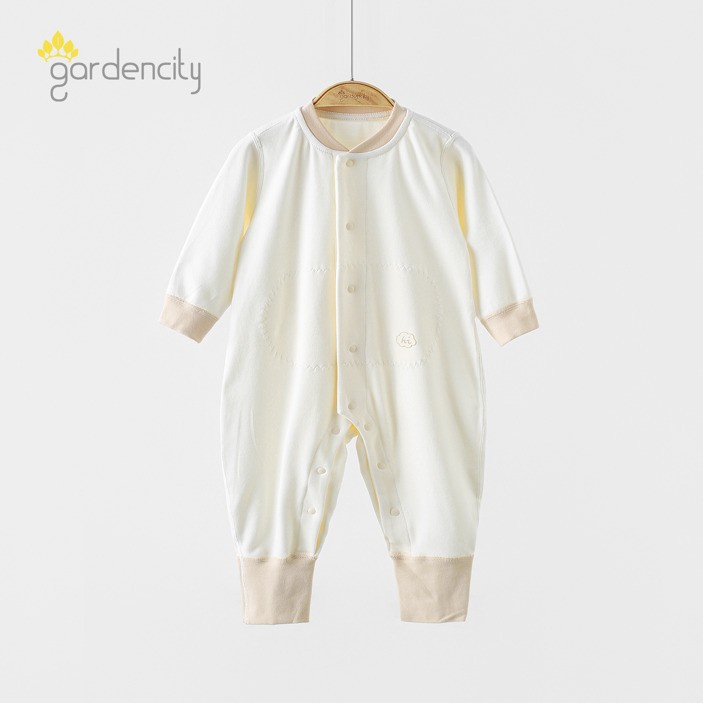 婴儿连体衣秋冬棉莫代尔舒绒男女宝宝哈衣保暖护肚加长脚口成长衣