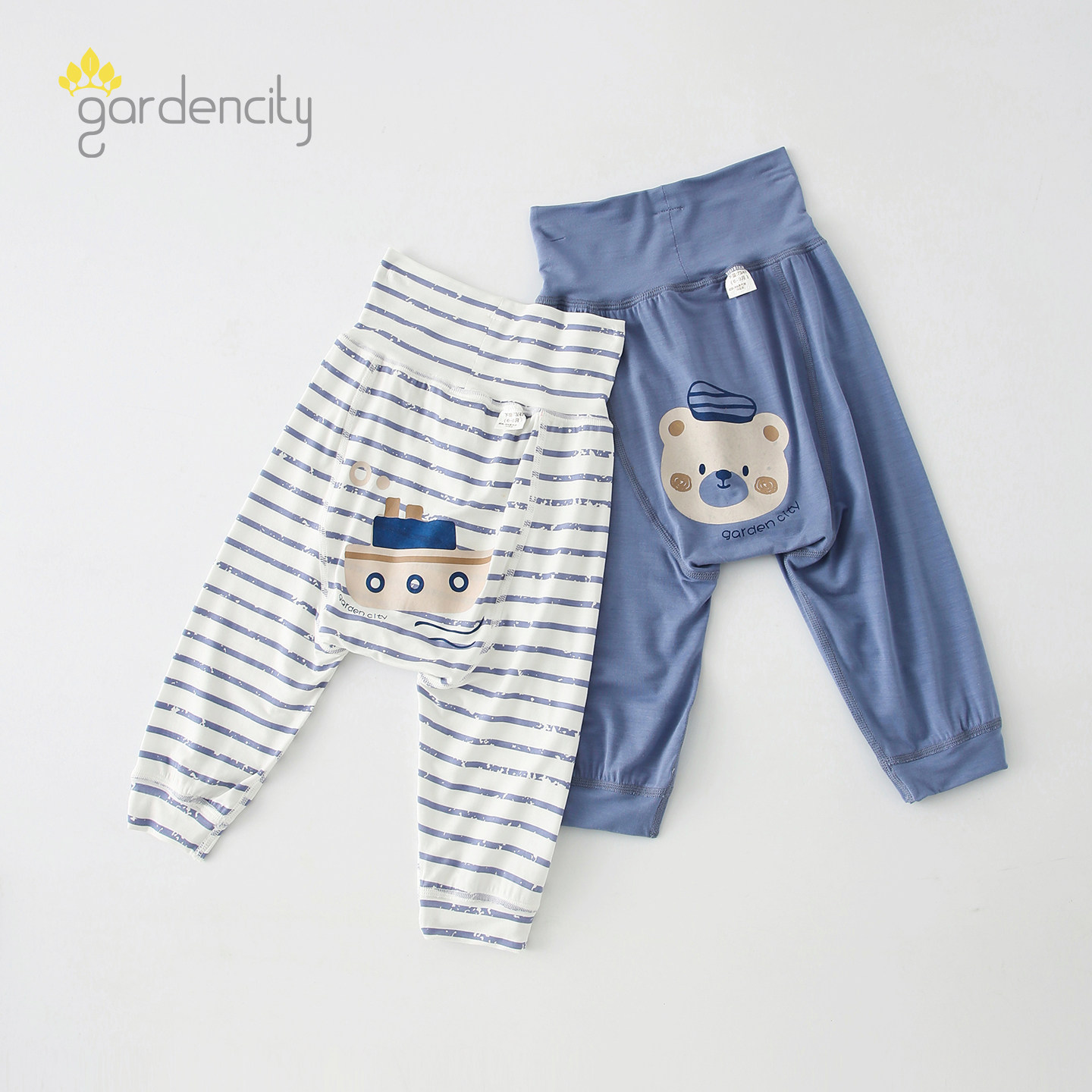 婴儿家居裤夏季薄款莫代尔零碳高腰大PP裤男女宝宝睡裤空调裤夏装