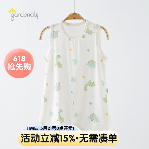 婴儿夏季莫代尔无袖睡袍