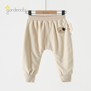 保暖60g恒温棉加厚男女宝宝卡通熊耳朵大PP薄棉裤 婴儿夹棉裤 冬季