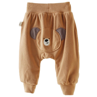 婴儿裤子秋冬夹棉摇粒绒大PP裤男女宝宝保暖裤大屁屁裤棉裤家居裤