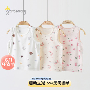 婴儿背心春秋四季棉莫代尔螺纹卡通男女宝宝打底吊带小背心上衣服