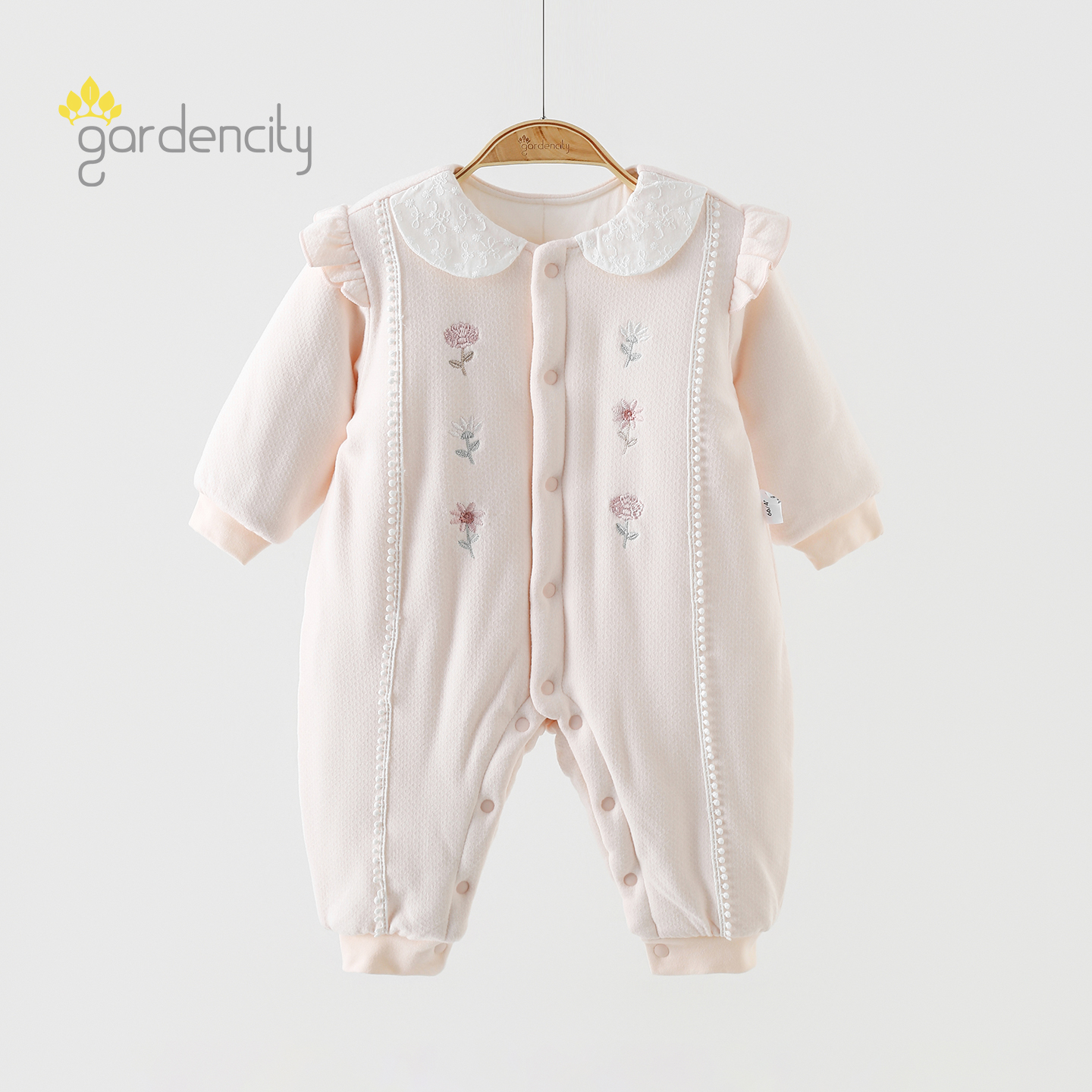 gardencity女宝宝连体衣厚棉加厚