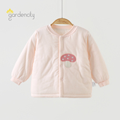 婴儿夹棉家居服上衣秋冬120g恒温棉保暖男女宝宝加厚对开薄棉外套